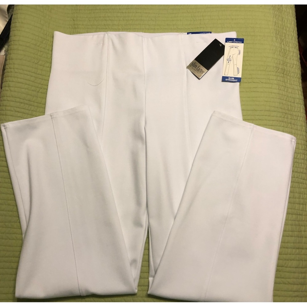 Slim Factor by Investments white pants: size L